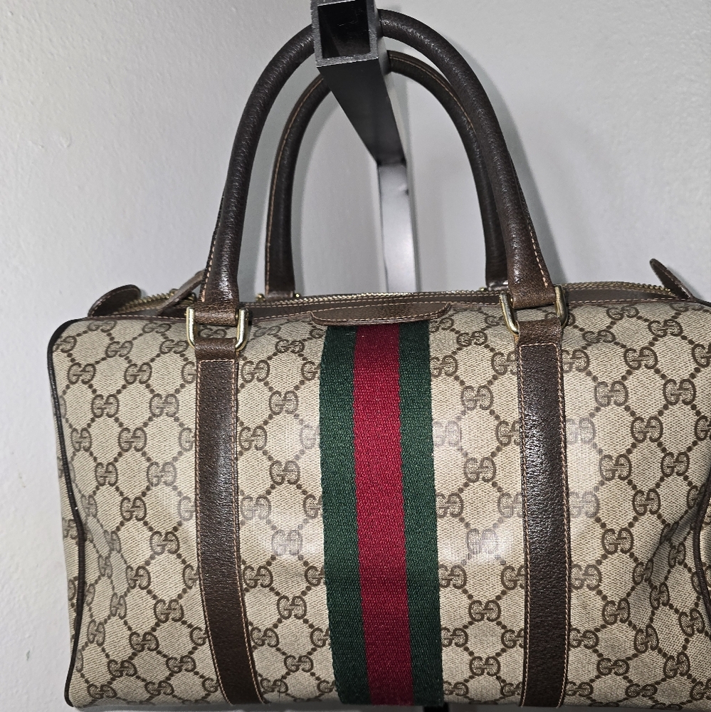 Vintage Gucci gg supreme sherryline boston bag